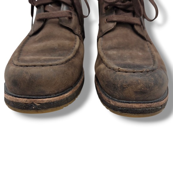 UGG Merrick Boots Mens 10 Brown Waterproof Leather Mid SCUFFED - Picture 4 of 11